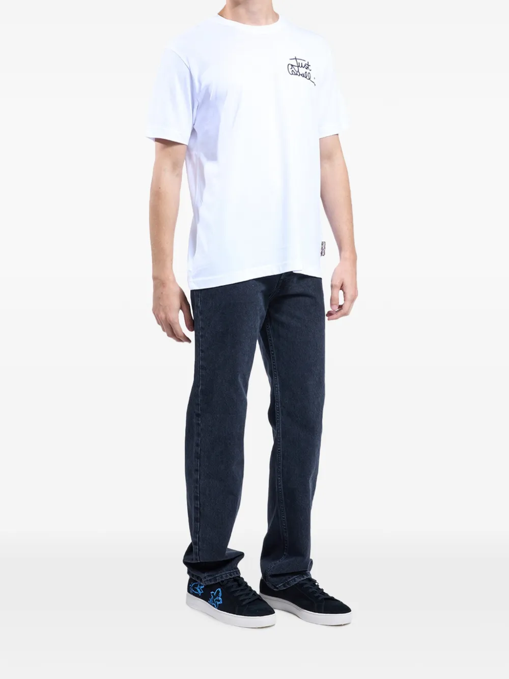 Just Cavalli T-shirt met geborduurd logo Wit