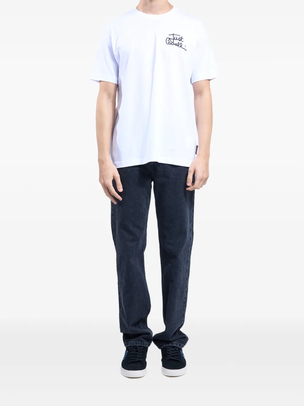 Just Cavalli T-shirt met geborduurd logo Wit