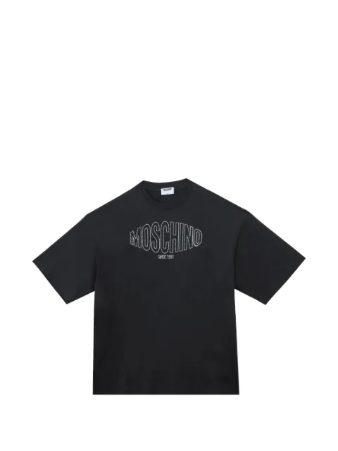 Moschino playera oversize con logo de cristal