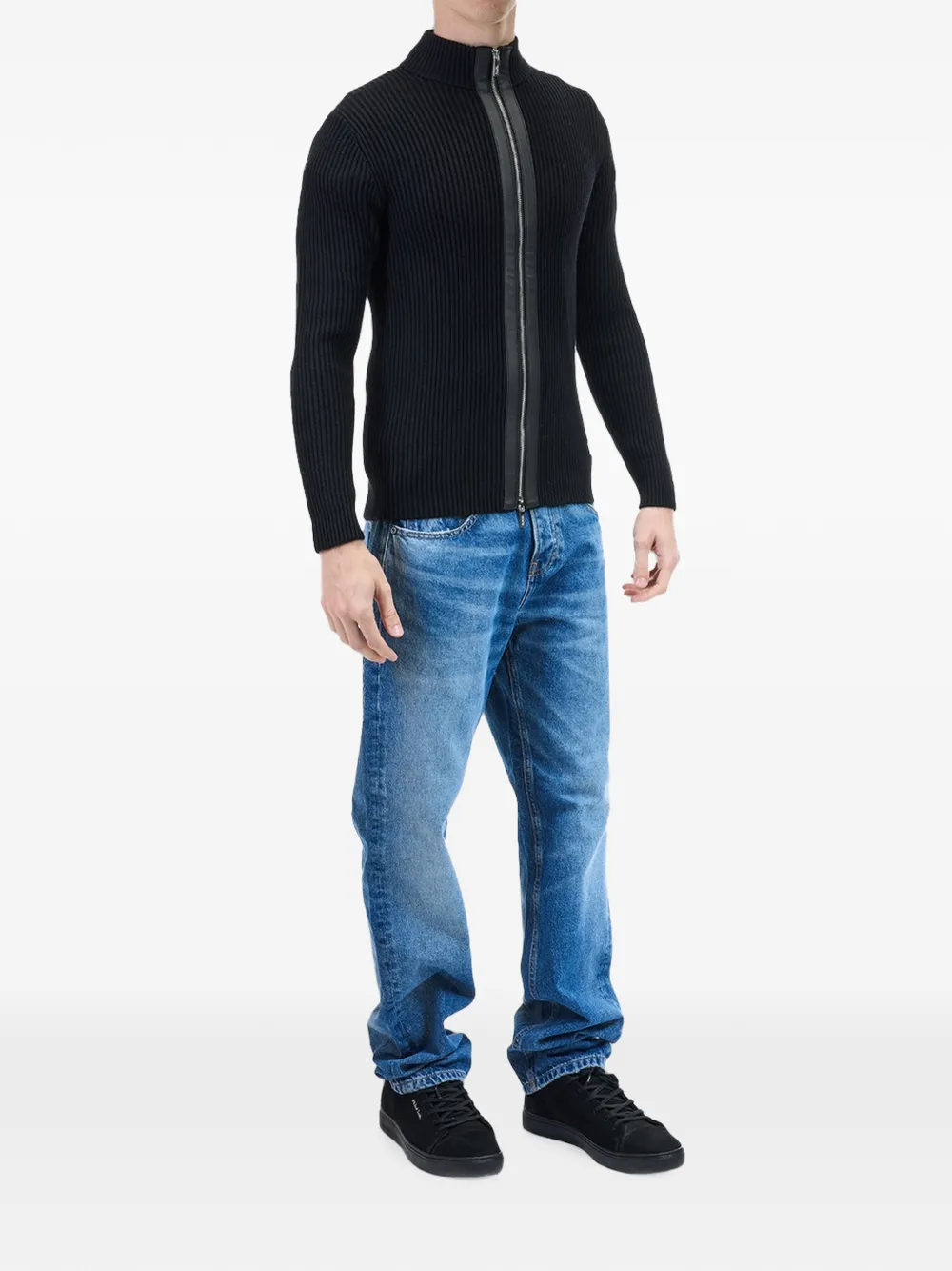 Karl Lagerfeld Ribgebreid vest Zwart