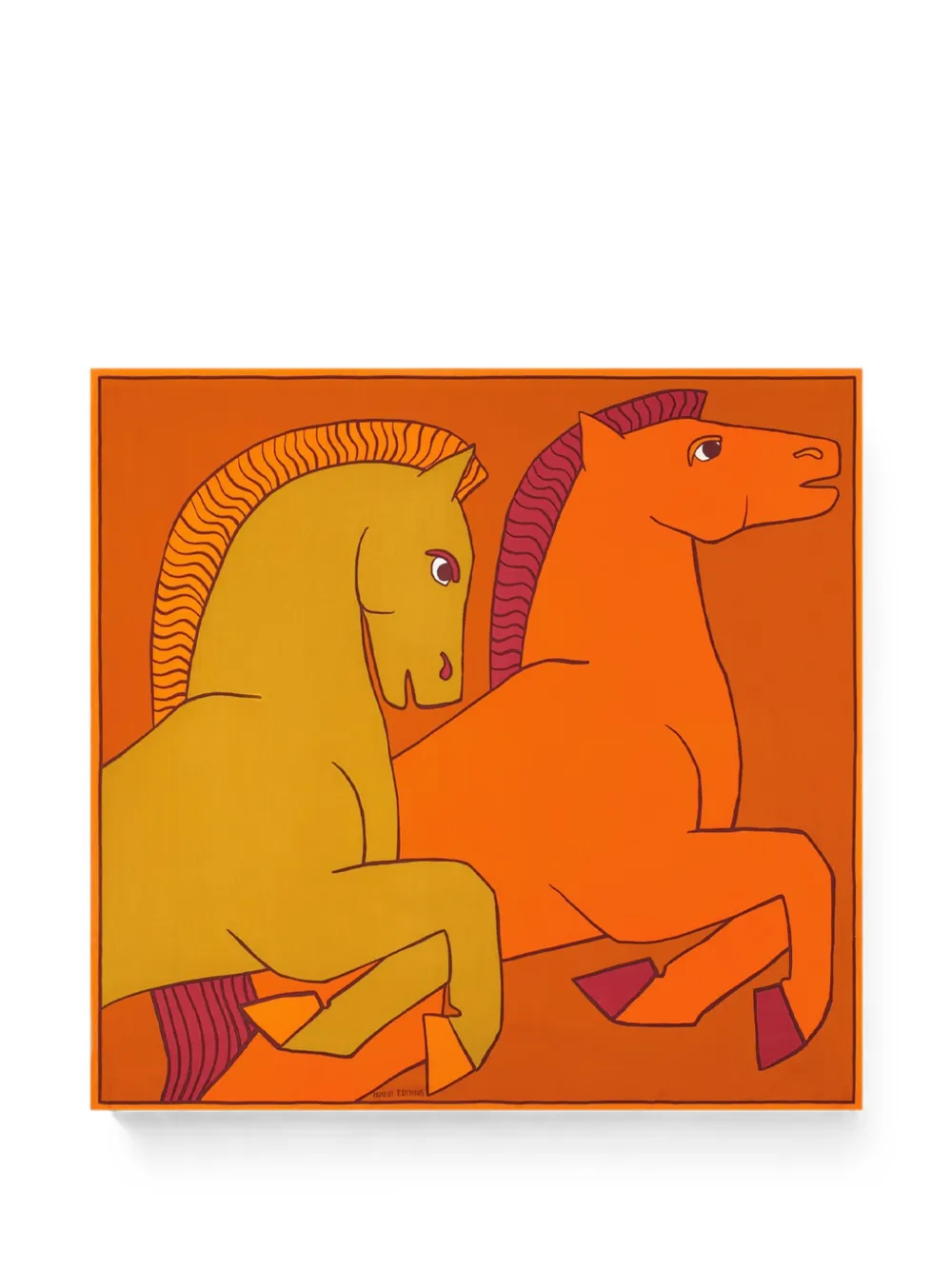 Inoui Editions Cavale graphic-print scarf Oranje