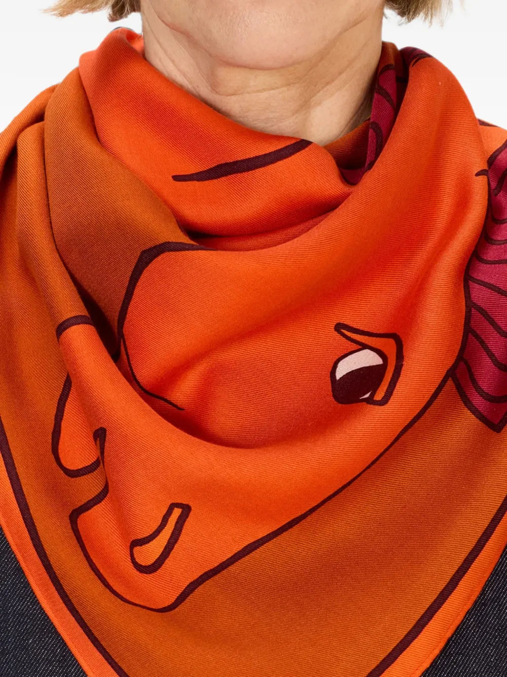 Inoui Editions Cavale graphic-print scarf Oranje