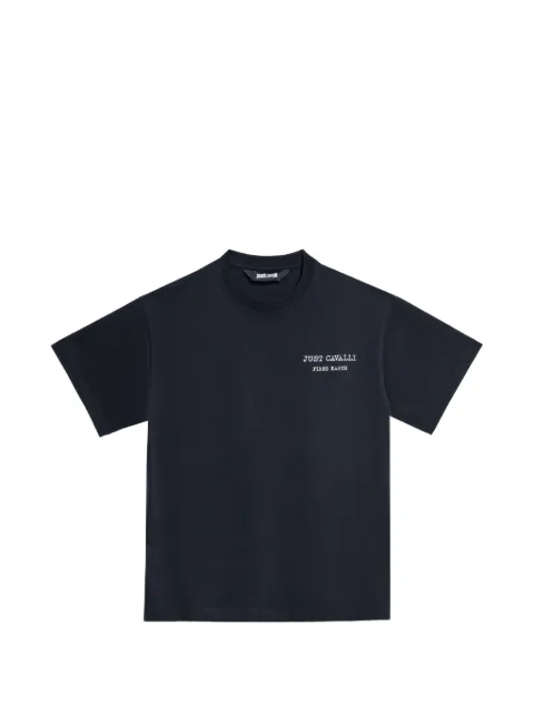 Just Cavalli logo-print deer-graphic T-shirt