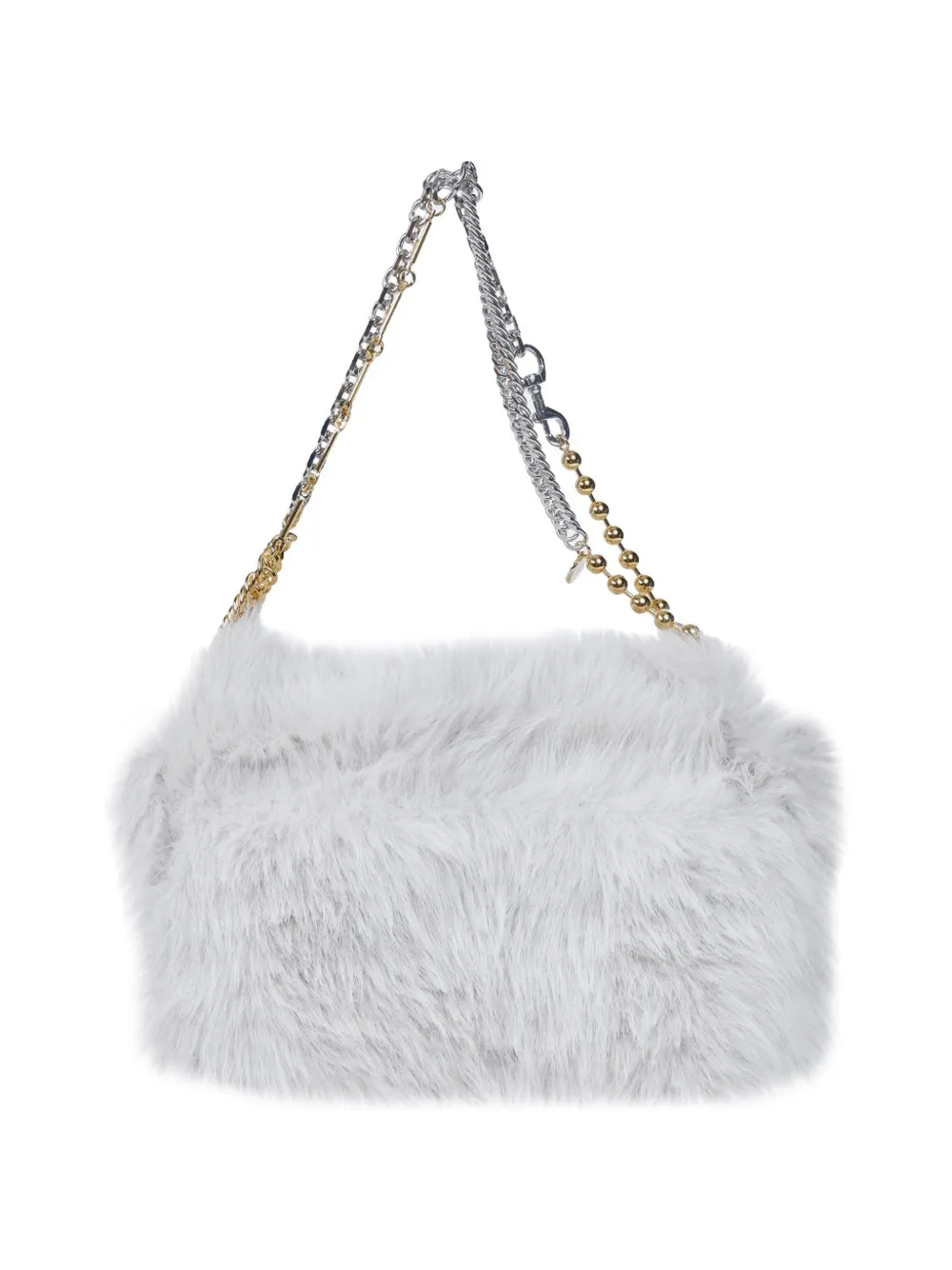 Moschino Handtas met geborduurd logo en textuur Wit
