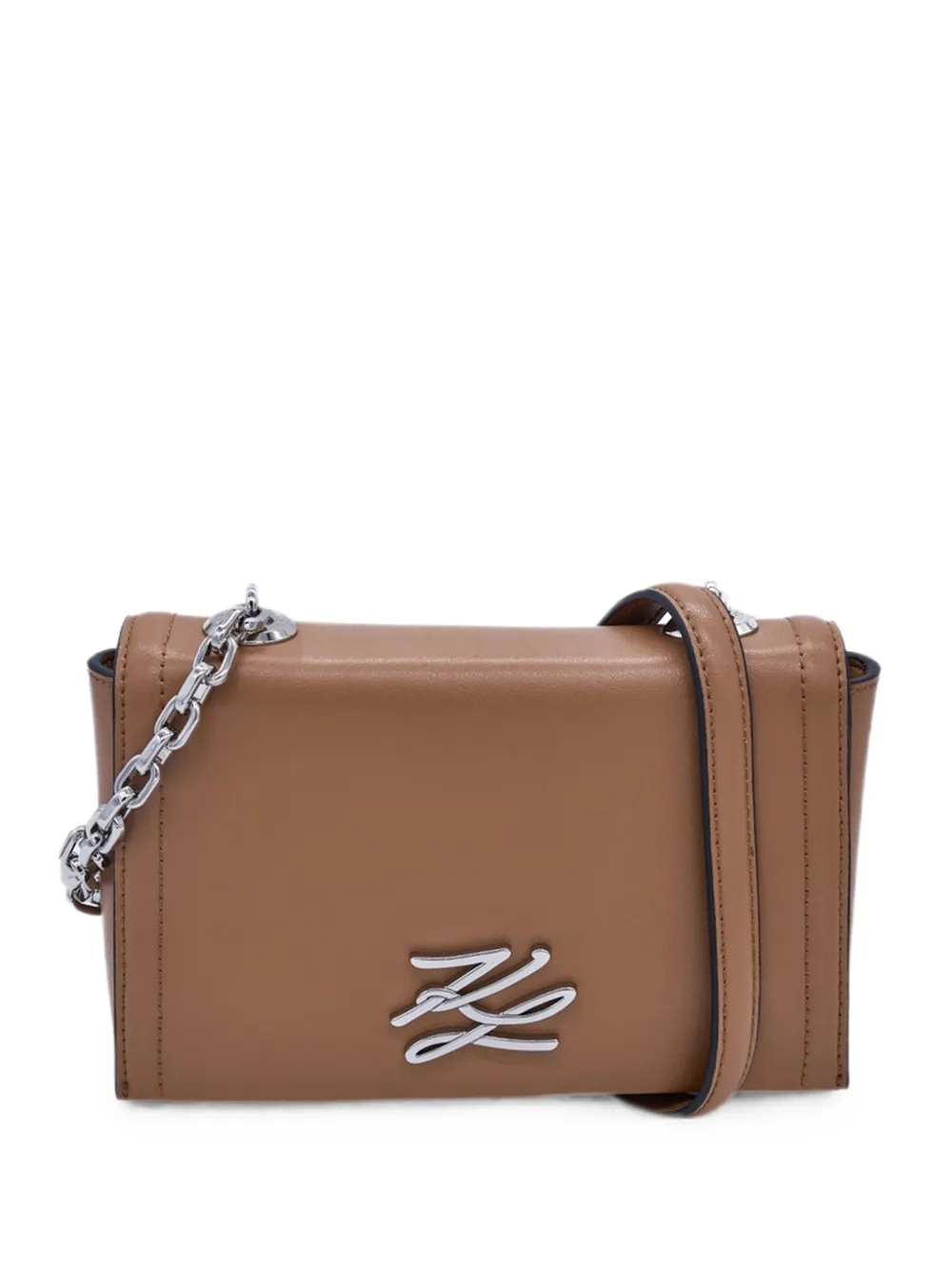Karl Lagerfeld Borsa a tracolla K/Autograph piccola in pelle - Marrone