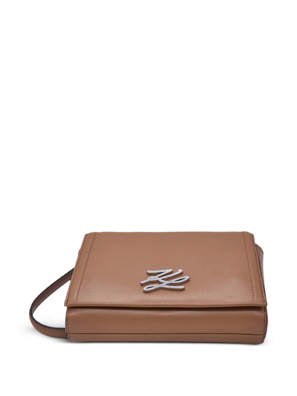 Karl Lagerfeld K Autograph kleine leren crossbodytas Bruin