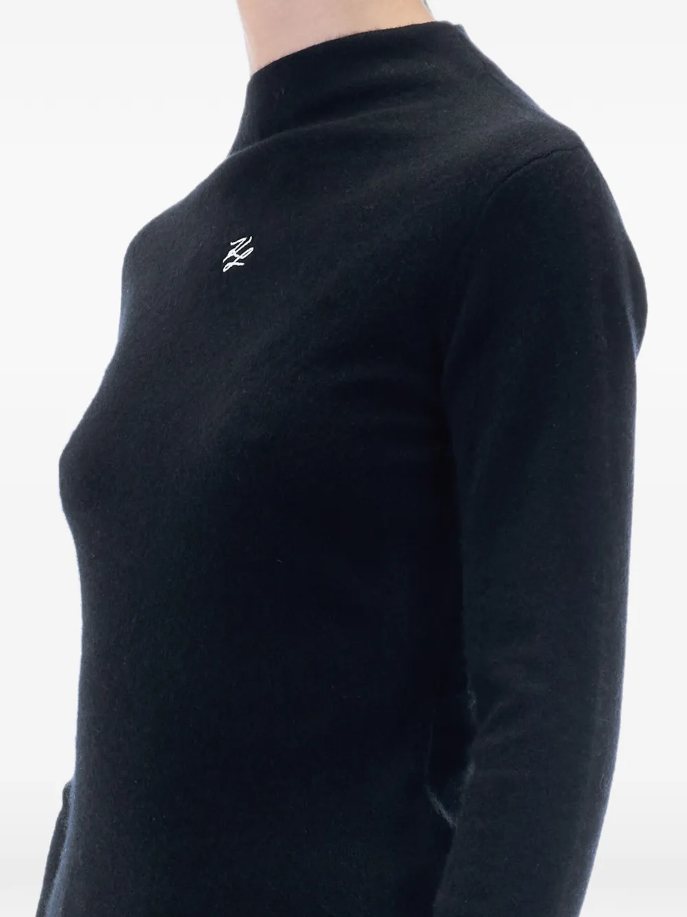 Karl Lagerfeld Karl Autograph trui met asymmetrische hals Zwart