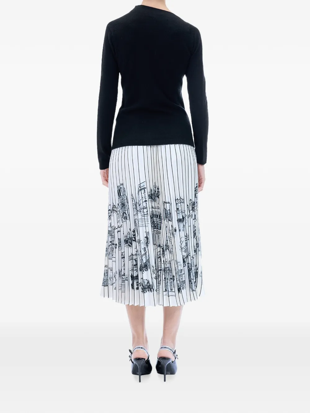 Karl Lagerfeld Karl Autograph trui met asymmetrische hals Zwart