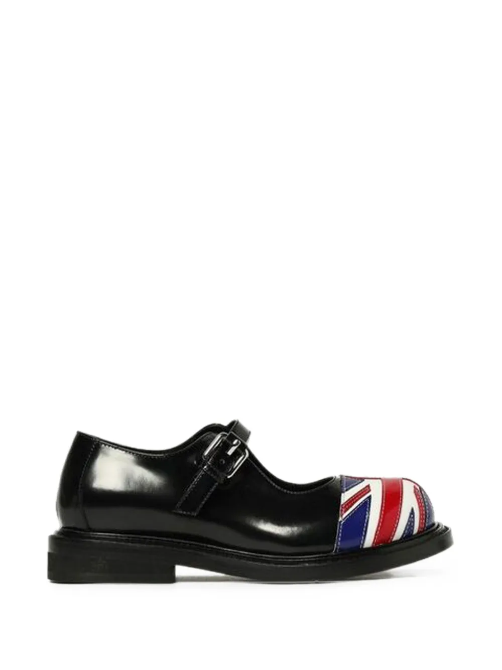 Moschino Mary Jane English Olivia Union Jack - Nero