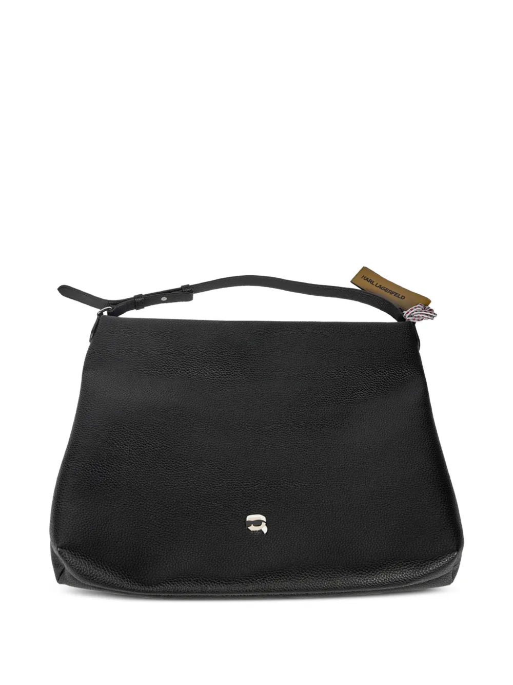Karl Lagerfeld Ikon Pebble schoudertas Zwart