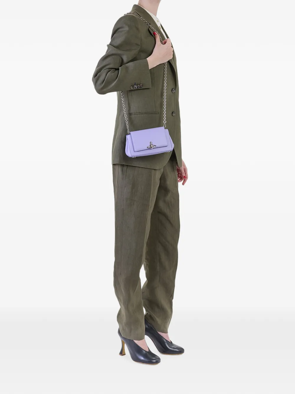 Vivienne Westwood Hazel Orb Mini Bag in Purple, view 3