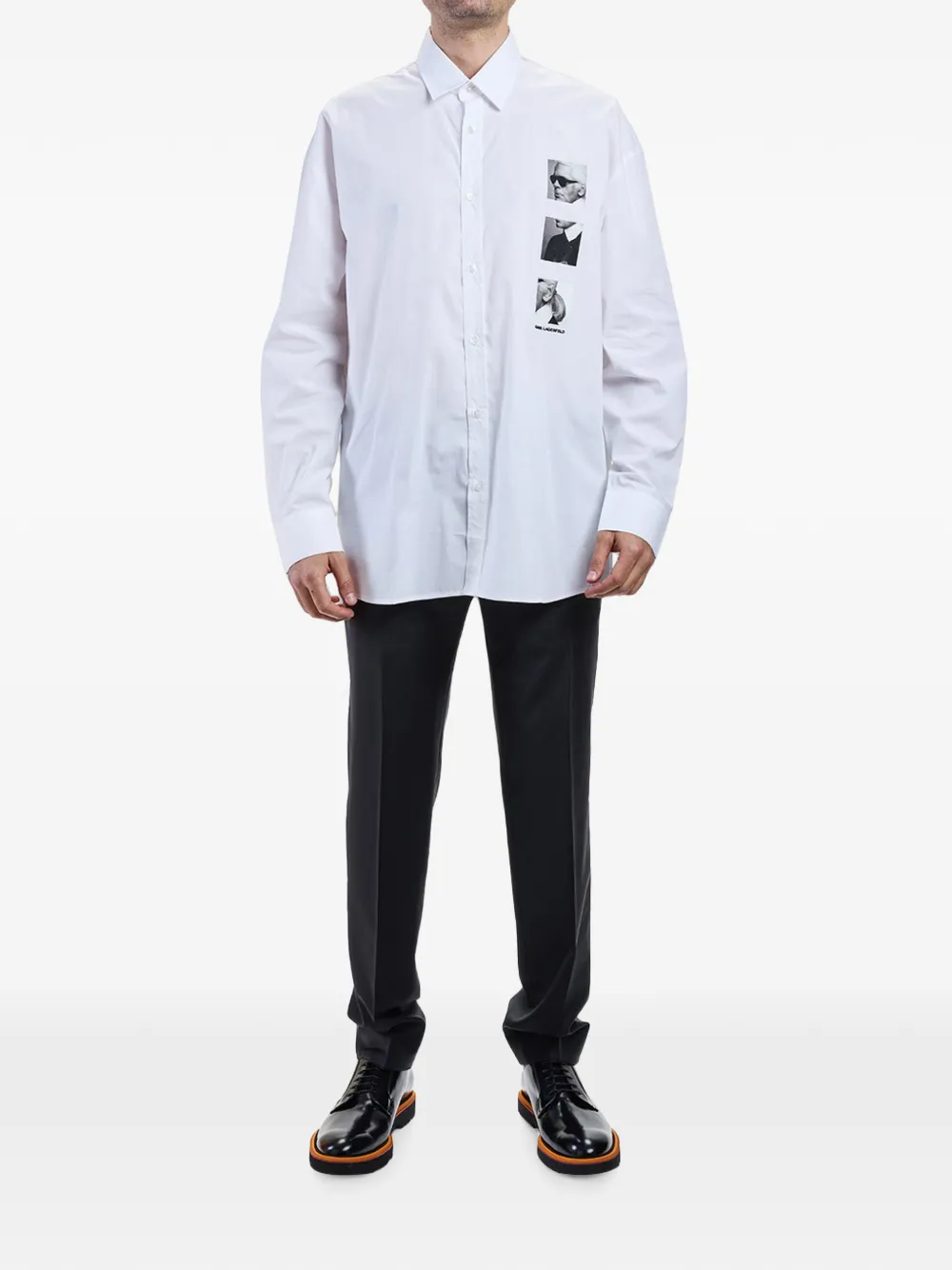 Karl Lagerfeld Overhemd met grafische print Wit