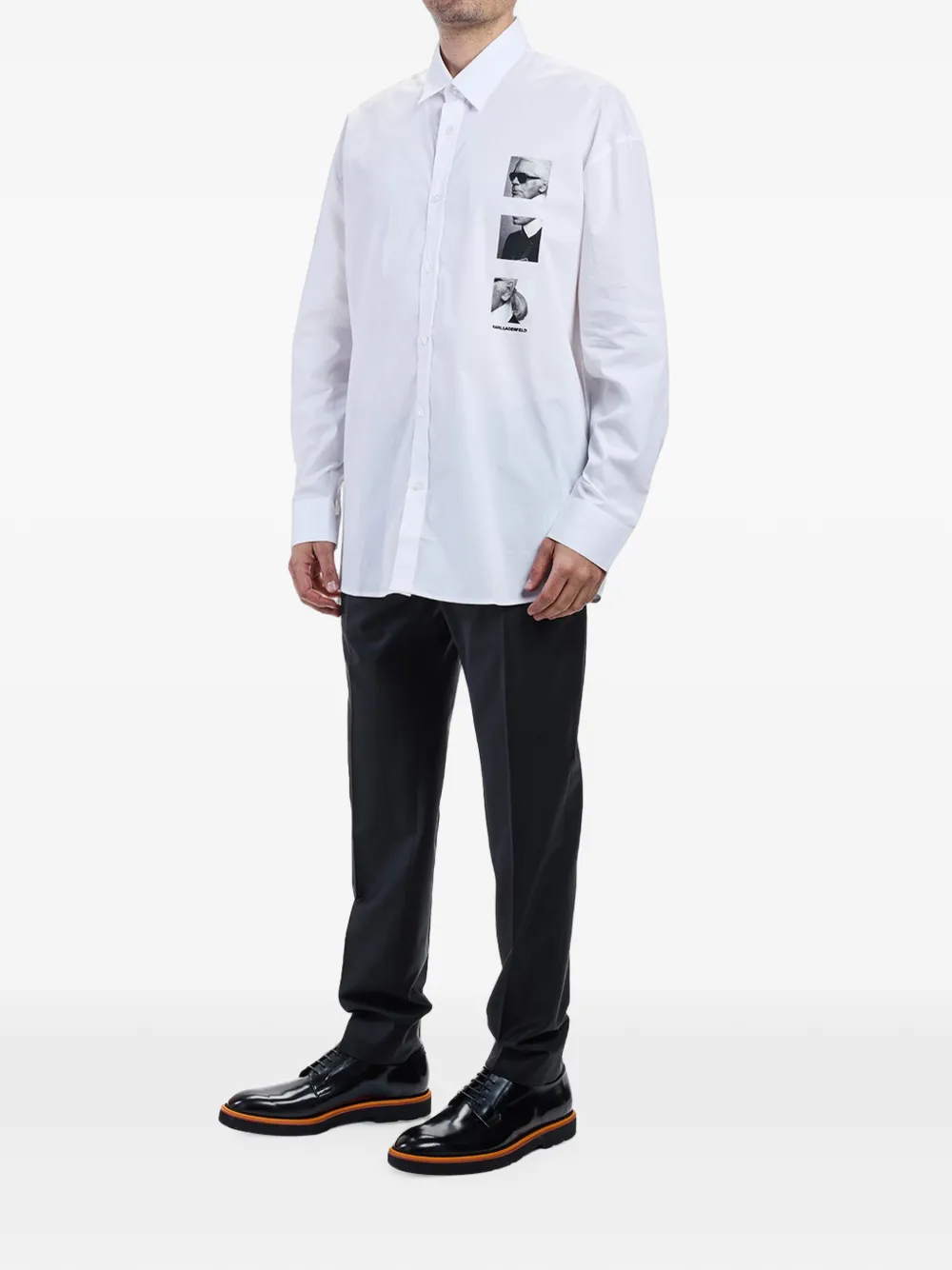 Karl Lagerfeld Overhemd met grafische print Wit