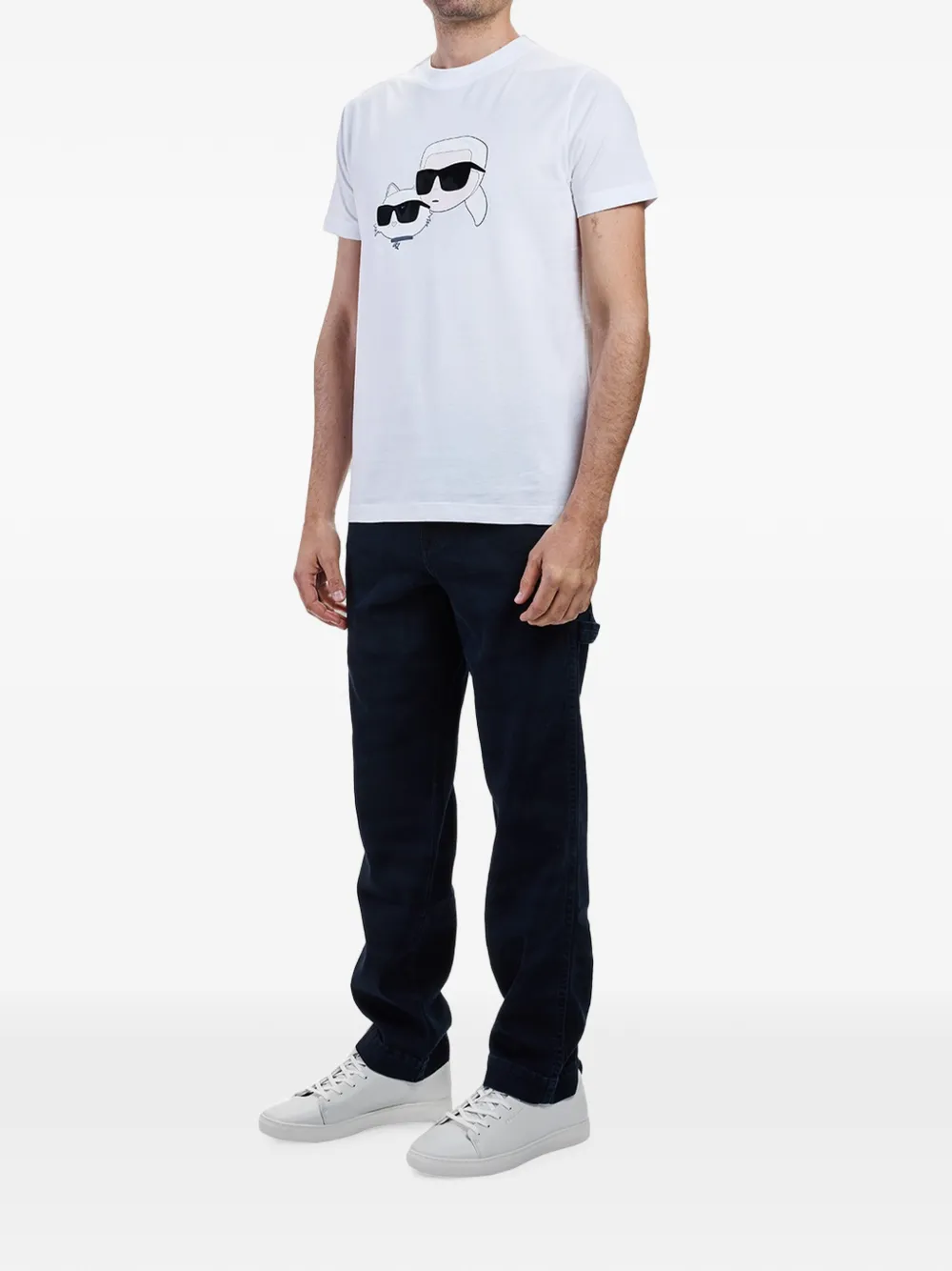 Karl Lagerfeld T-shirt met print Wit