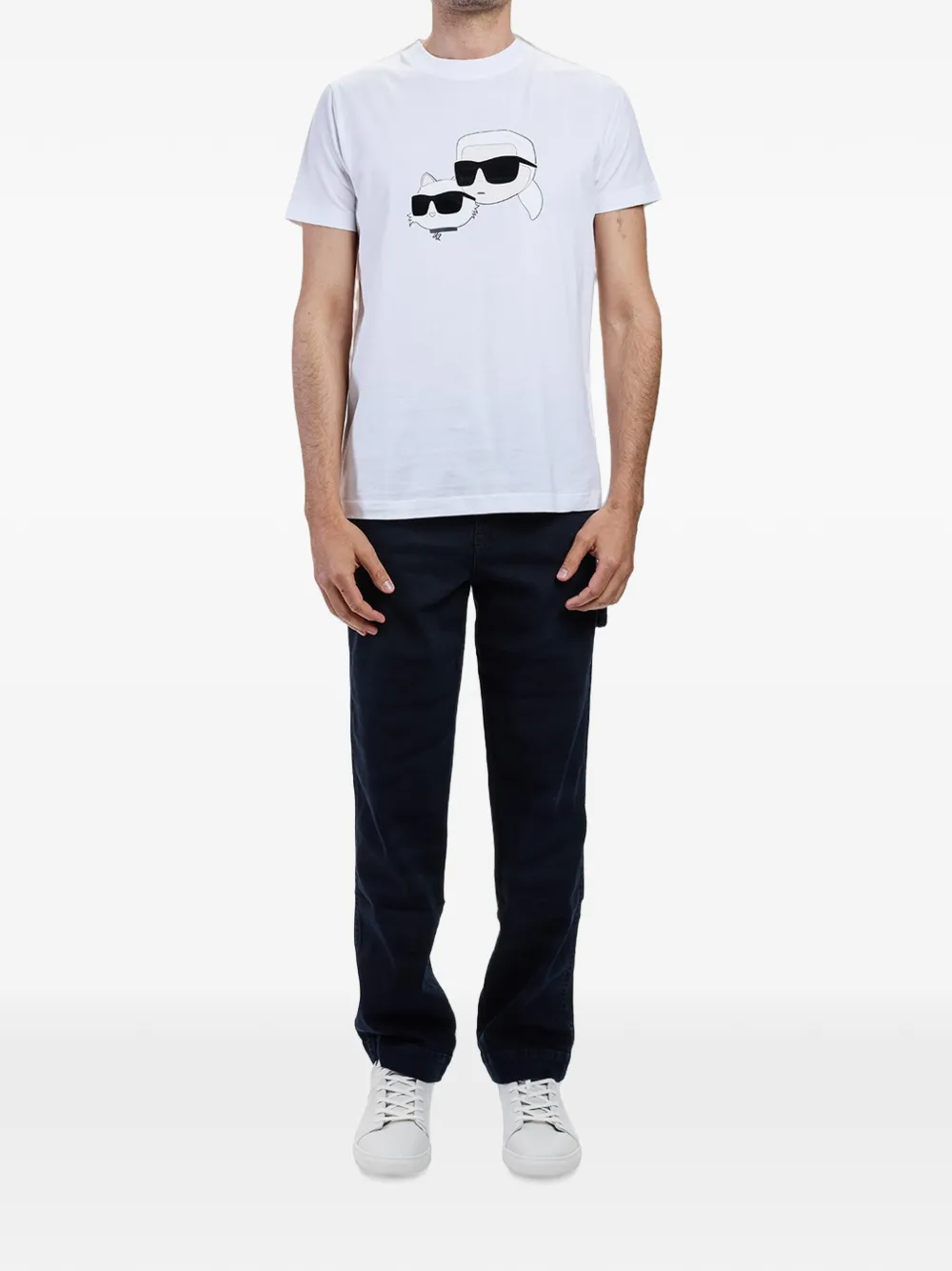 Karl Lagerfeld T-shirt met print Wit