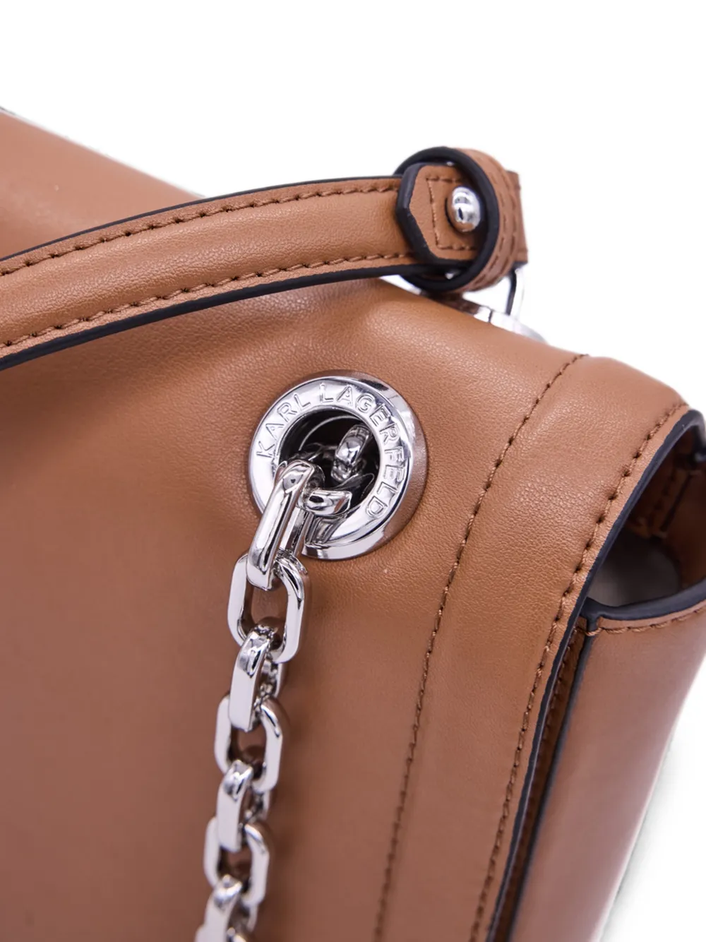 Karl Lagerfeld K Autograph crossbodytas met kettingband Bruin