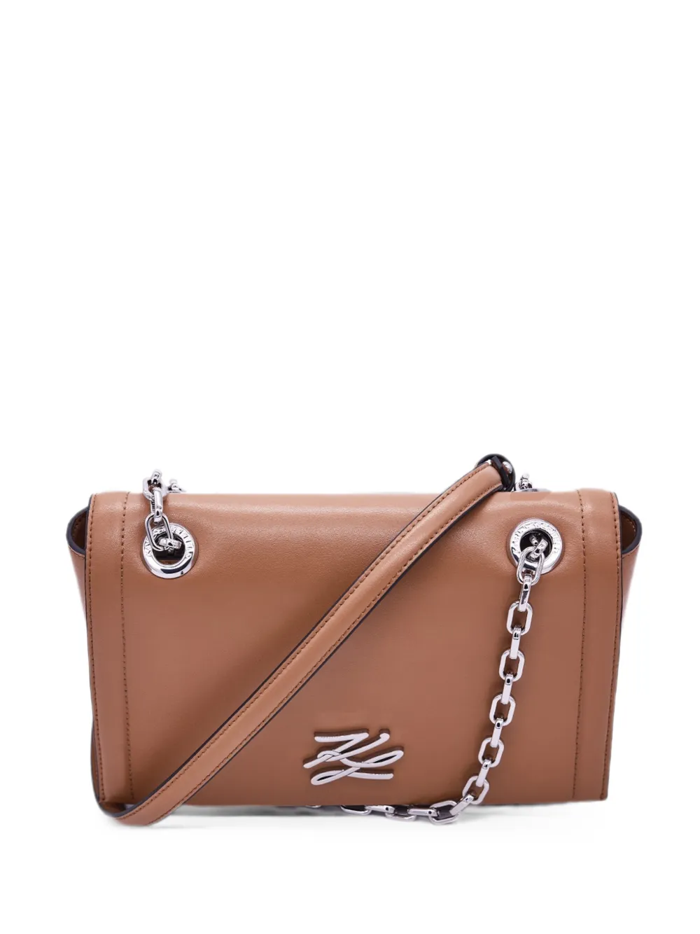 Karl Lagerfeld Borsa a tracolla K/Autograph con catena - Marrone