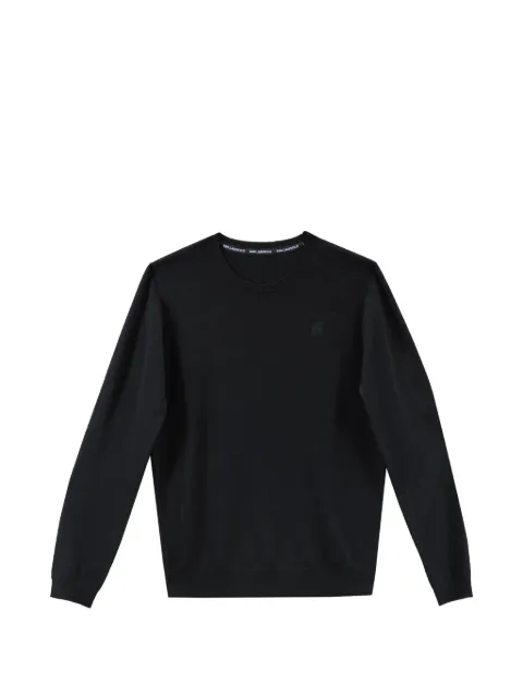 Karl Lagerfeld cameo-embroidered sweater
