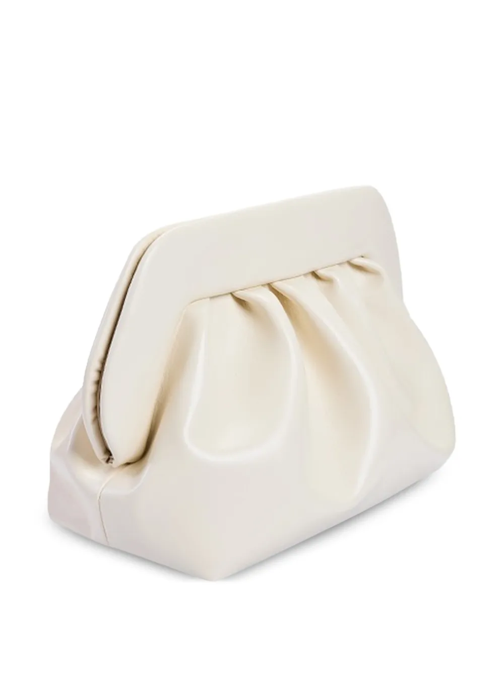 Themoirè Medium Bios vegan gedrapeerde clutch Beige