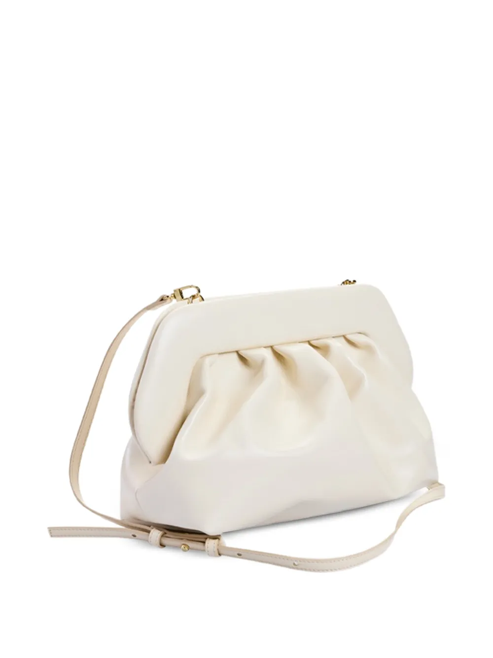 Themoirè Medium Bios vegan gedrapeerde clutch Beige