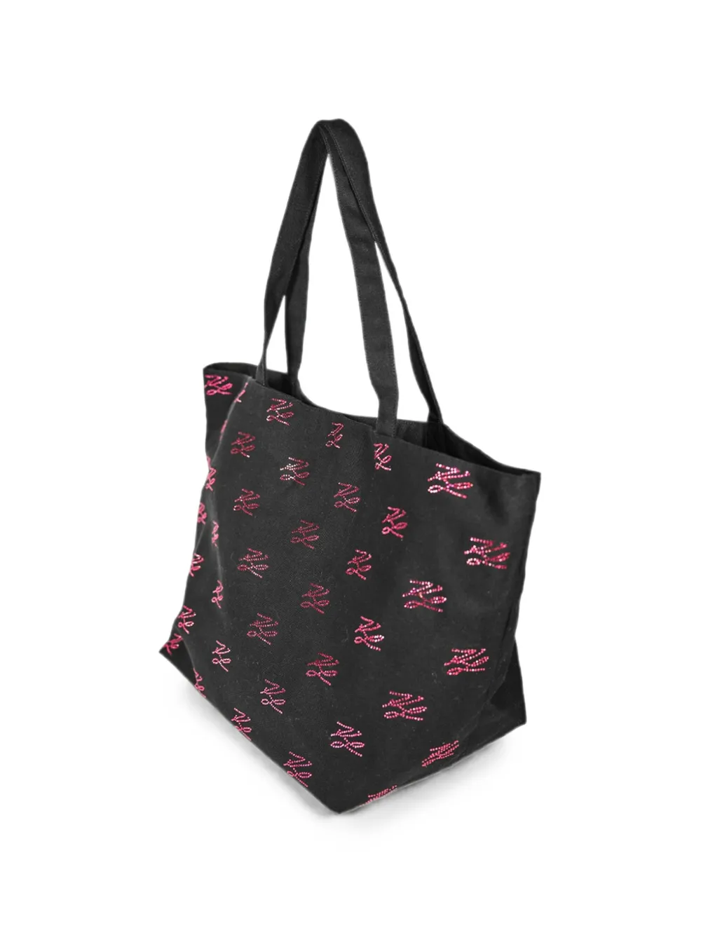 Karl Lagerfeld Karl Autograph shopper verfraaid met stras Zwart