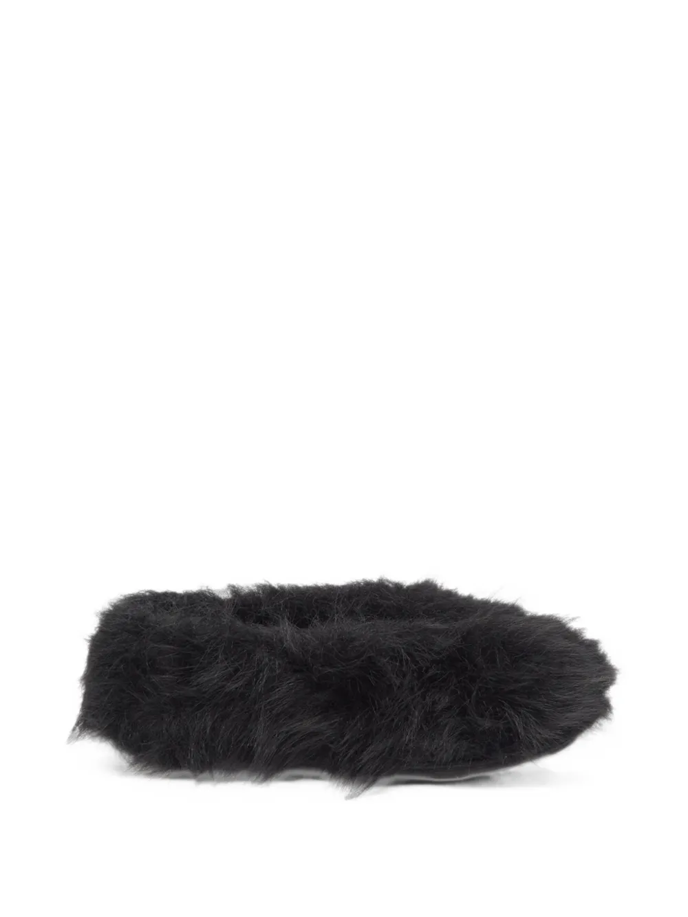 Moschino Ballerine in pelliccia sintetica - Nero