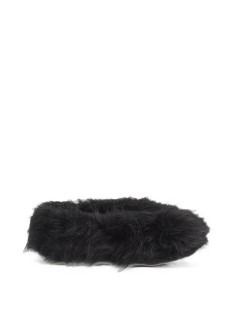 Moschino flats de pelo artificial