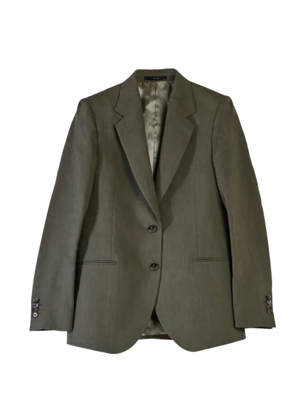 Paul Smith Two-button Linen Blazer in Green