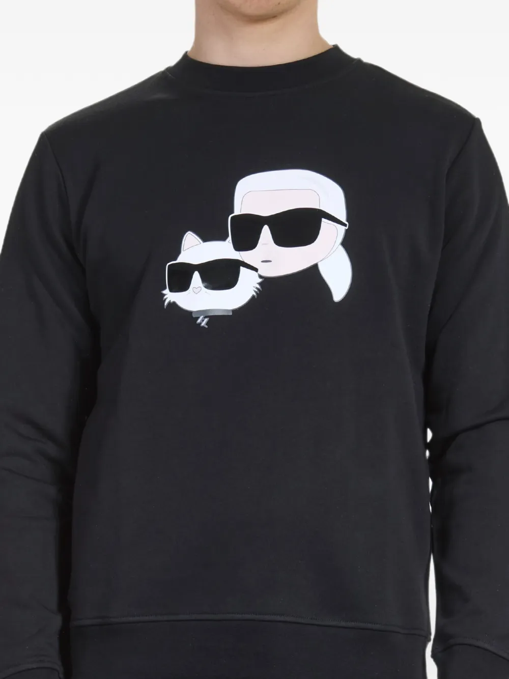Karl Lagerfeld Karl & Choupette NFT sweater Zwart
