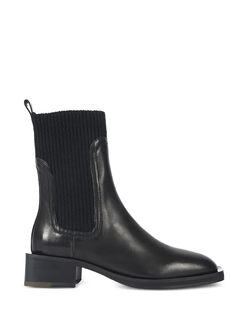 Paul Smith bottines chelsea Matola en maille côtelée et cuir - Noir