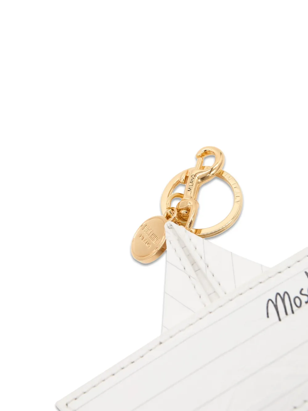 Moschino Sleutelhanger met origami-boot Wit