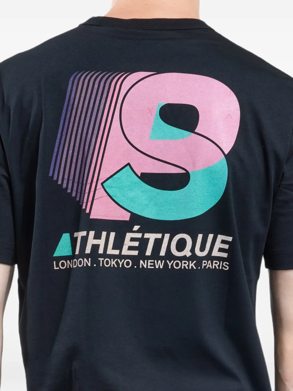 PS Paul Smith Athlétique T-shirt met logoprint Zwart