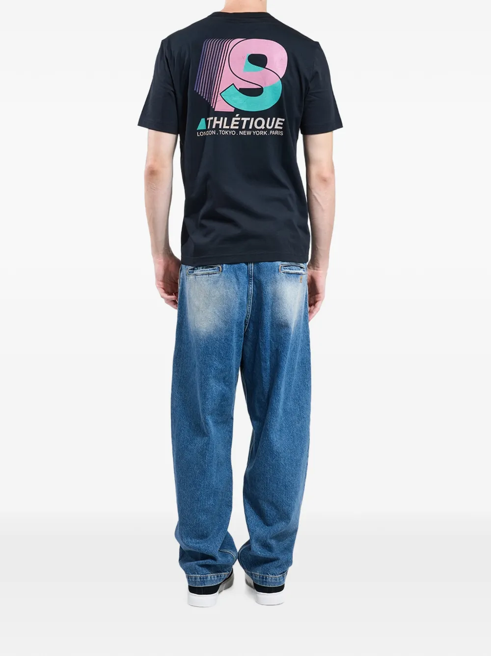PS Paul Smith Athlétique T-shirt met logoprint Zwart