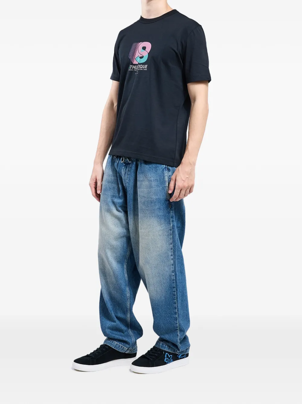 PS Paul Smith Athlétique T-shirt met logoprint Zwart