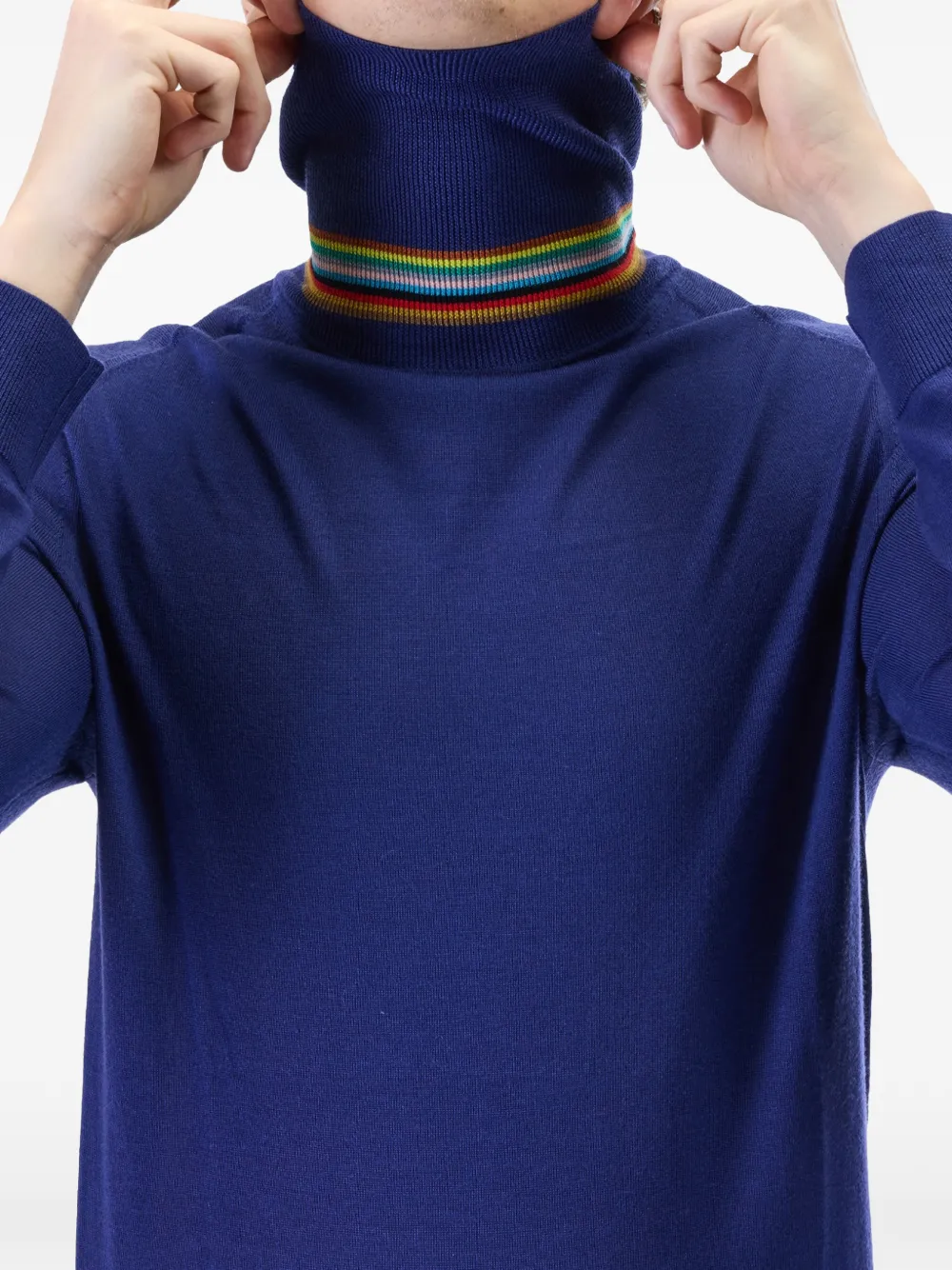 Paul Smith Signature Stripe trui van merinowol Blauw