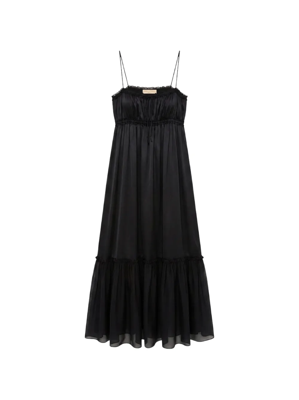 Ulla Johnson Marielle Cami tiered ruffled midi dress - Nero