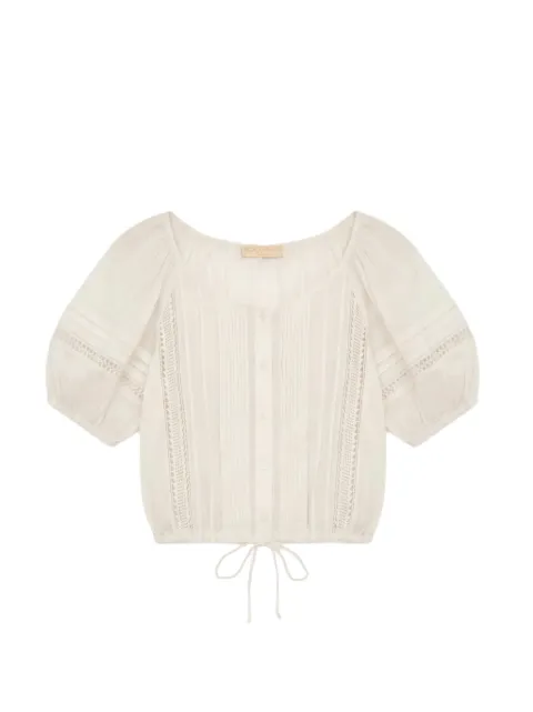 Ulla Johnson Clara pintuck-detail puff-sleeve blouse