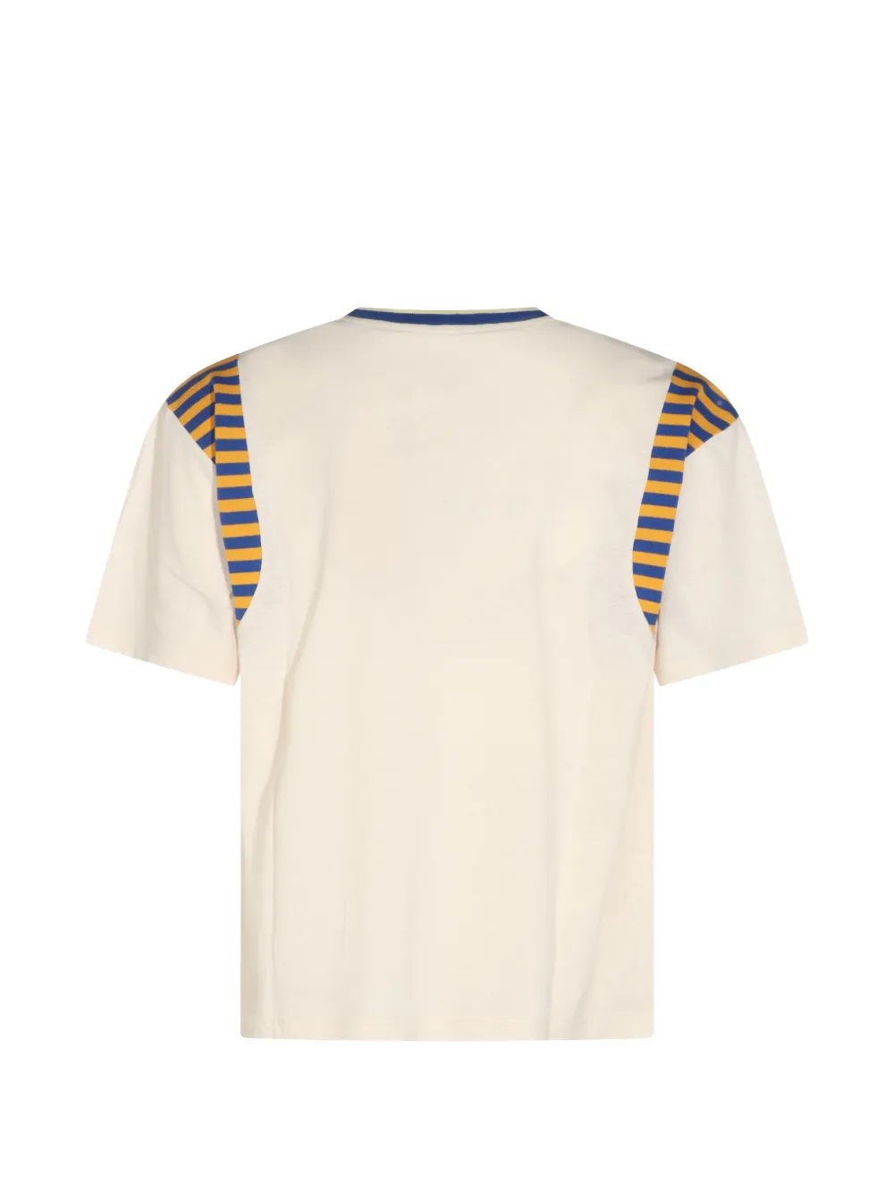 Valentino Garavani T-shirt met gestreepte mouwen en grafische print Beige