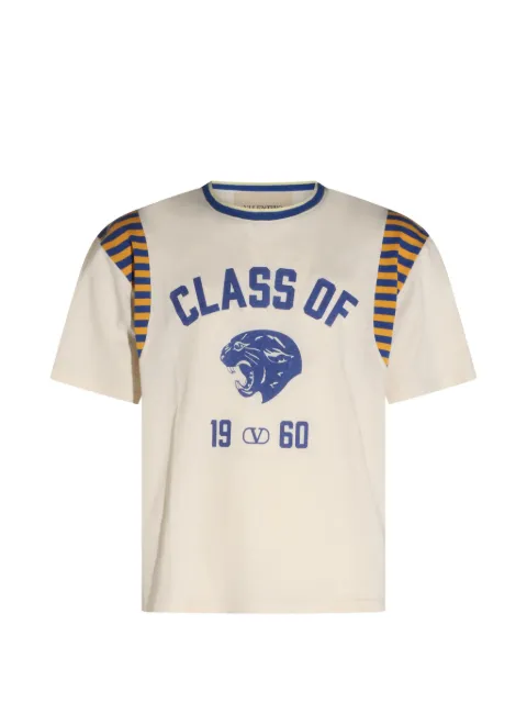 Valentino Garavani graphic-print striped-sleeve T-shirt