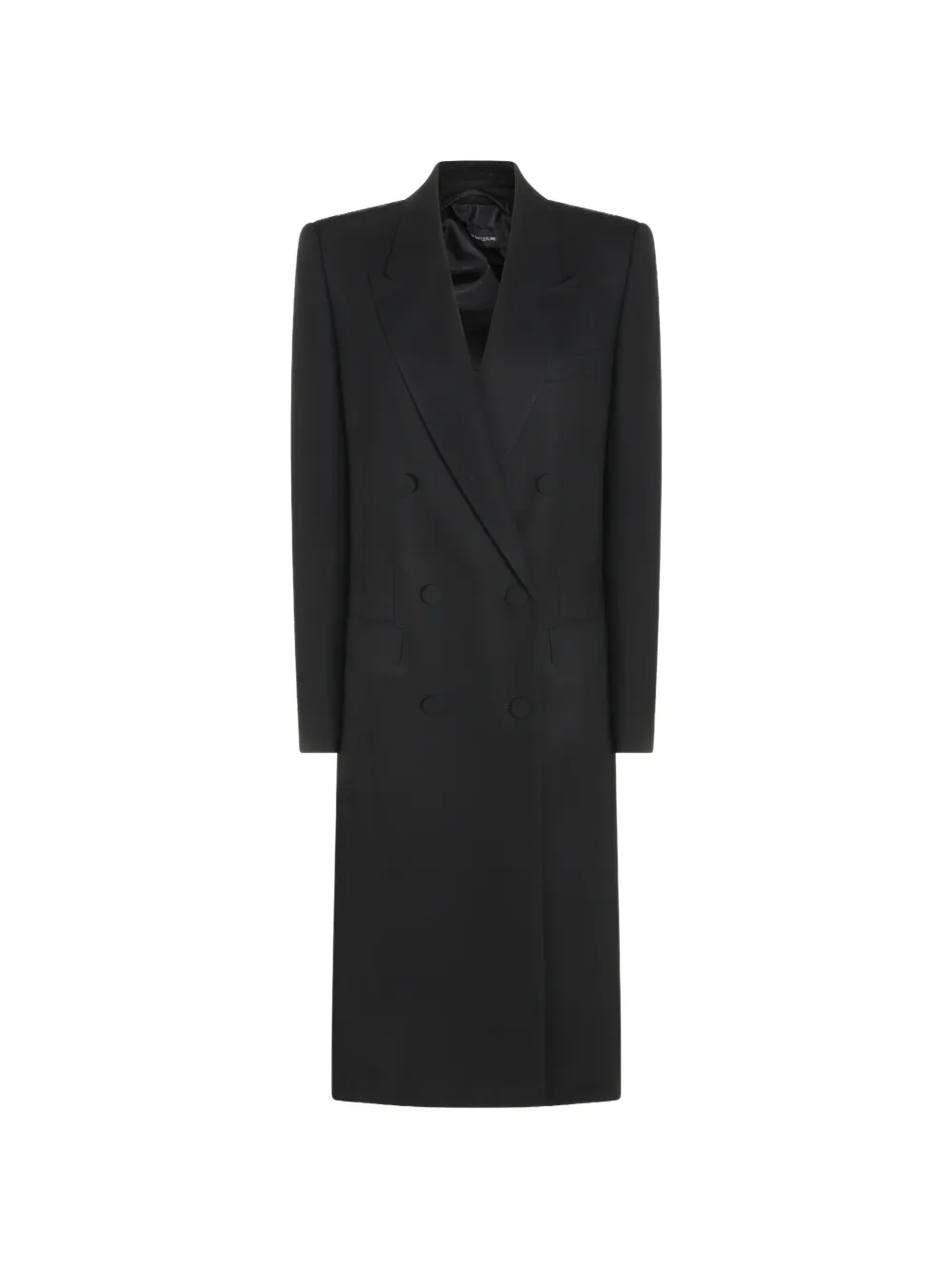 TOM FORD double-breasted peak-lapel coat - Schwarz