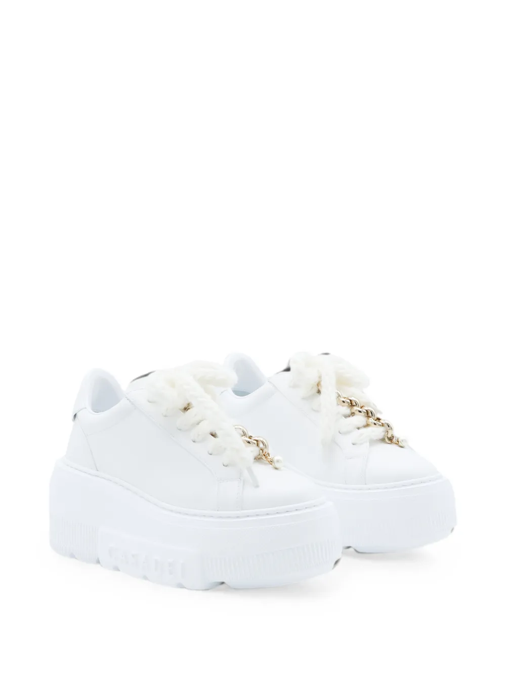 Casadei Nexus chain-link chunky-sole sneakers Wit