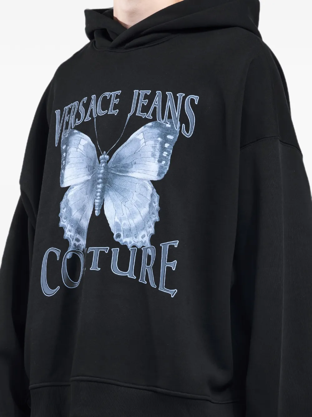 Versace Jeans Couture Cabinet De Curiosité hoodie met vlinderprint Zwart
