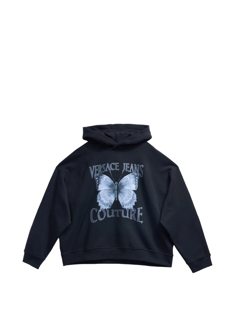 Versace Jeans Couture Cabinet De Curiosité butterfly-print hoodie - Black