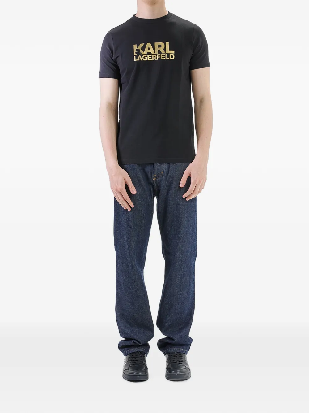 Karl Lagerfeld T-shirt met logoprint Zwart