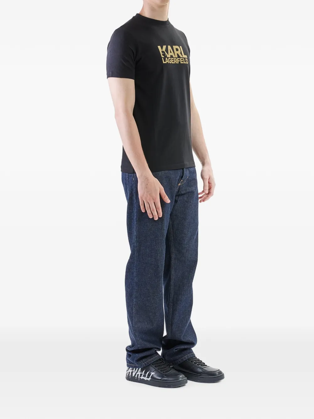 Karl Lagerfeld T-shirt met logoprint Zwart