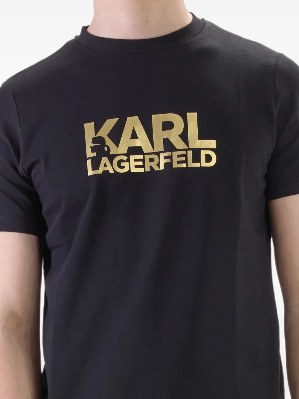 Karl Lagerfeld T-shirt met logoprint Zwart