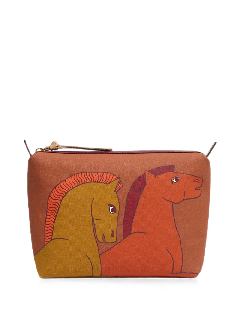 Inoui Editions Cavale horse-print make-up bag