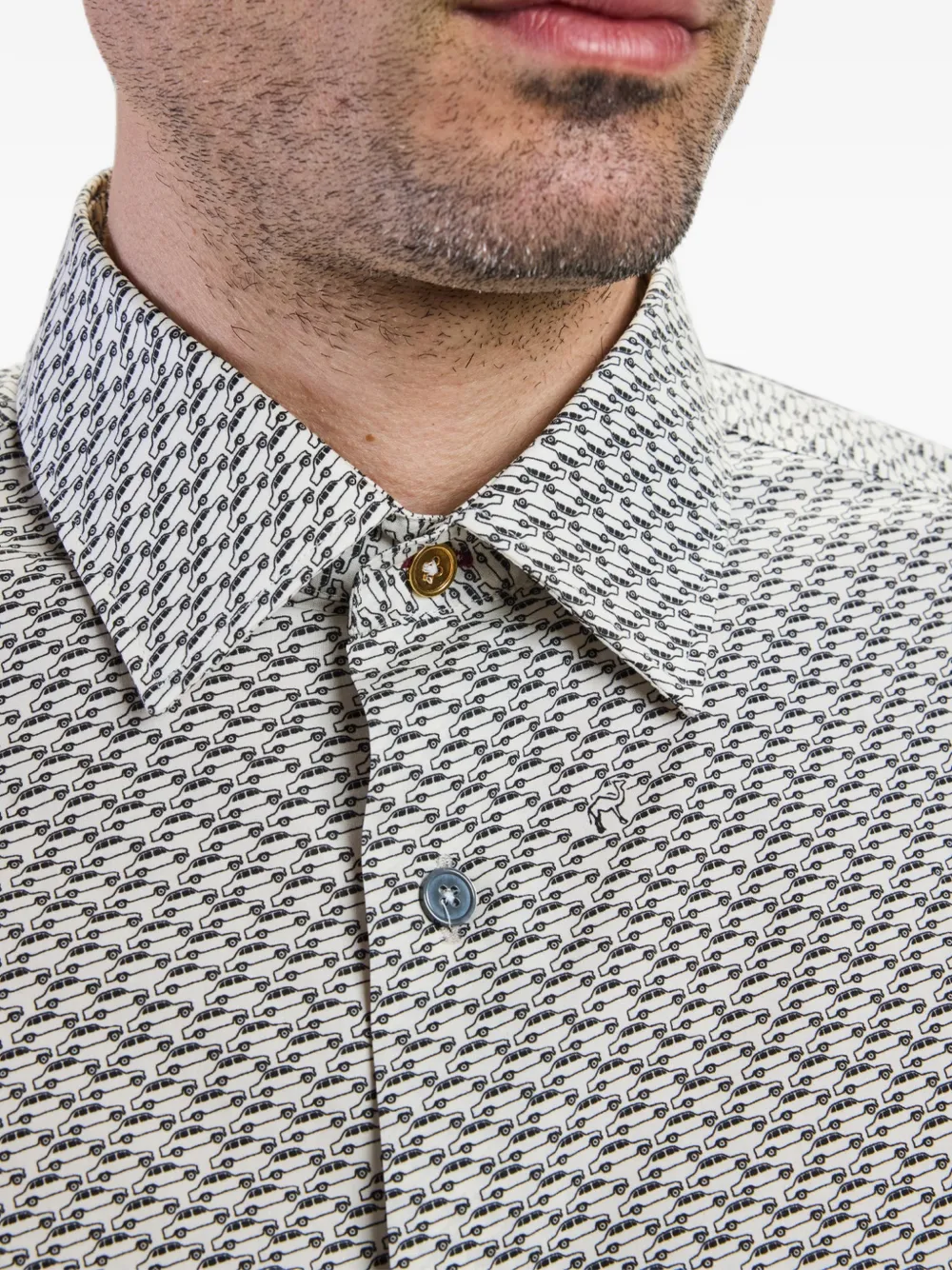 Paul Smith Overhemd met grafische print Beige