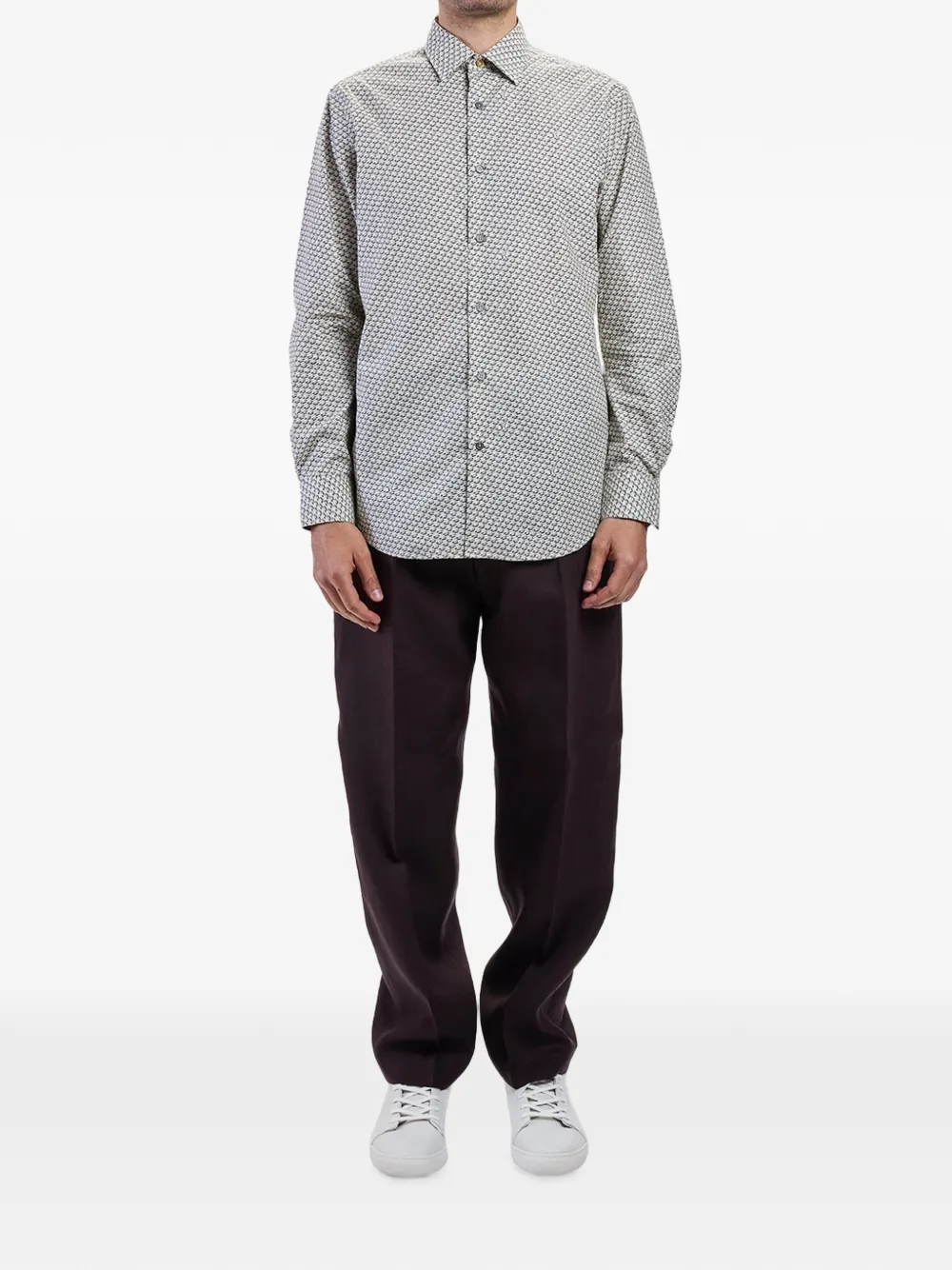 Paul Smith Overhemd met grafische print Beige