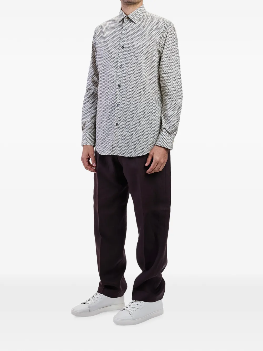 Paul Smith Overhemd met grafische print Beige